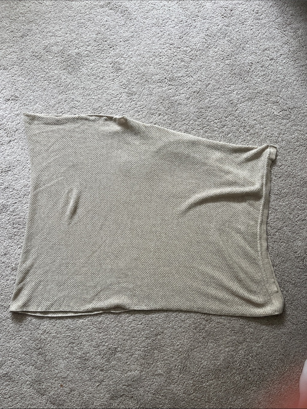 Light Beige Knit One-Shoulder nursing cover